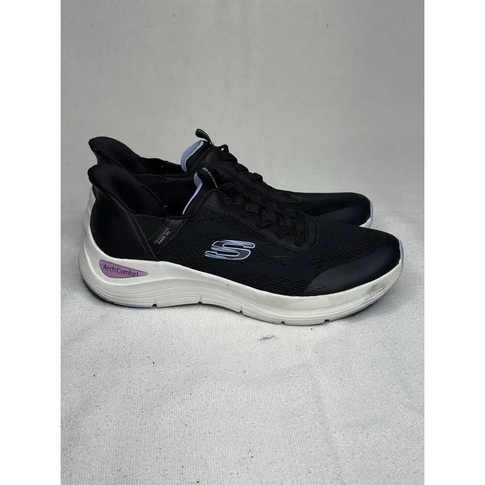 Skechers Swift Fit Arch Comfort Women's Size 10 Black Walking Shoes 179056TX